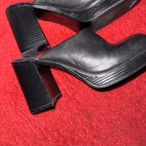 Steve Madden Black Block Heel Mules